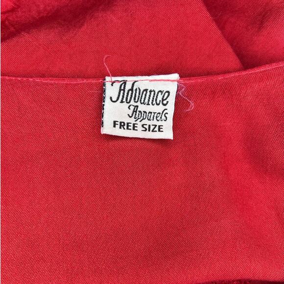 Advance Apparels Women’s Tie Dye Embroidered Free Size Shirt, Red, Free Size - Picture 7 of 10